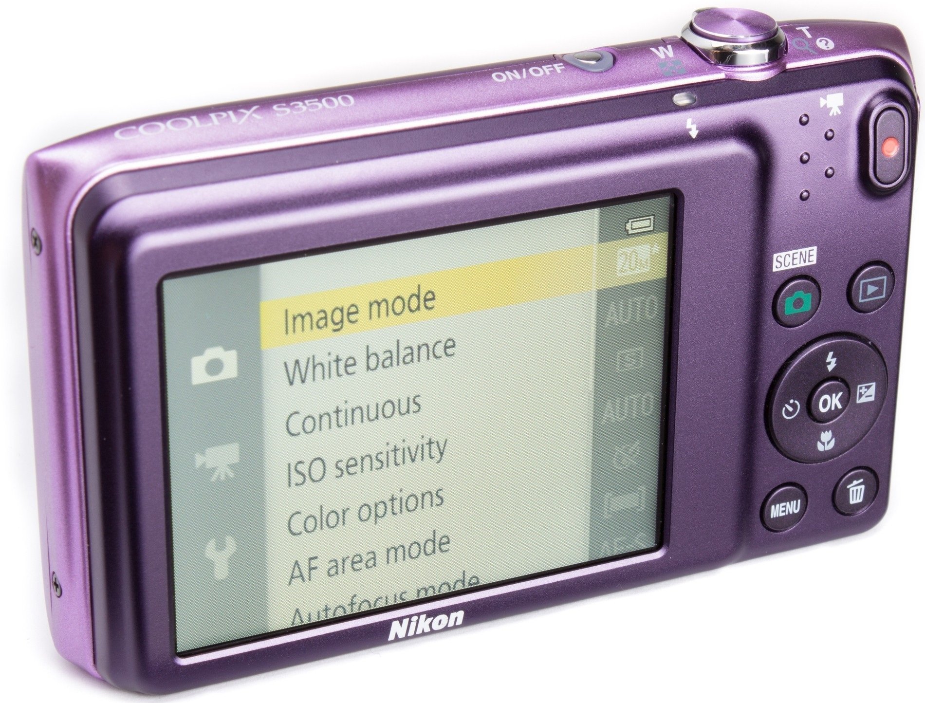 Цифровая фотокамера Nikon Coolpix S3500 Purple + сумка купить